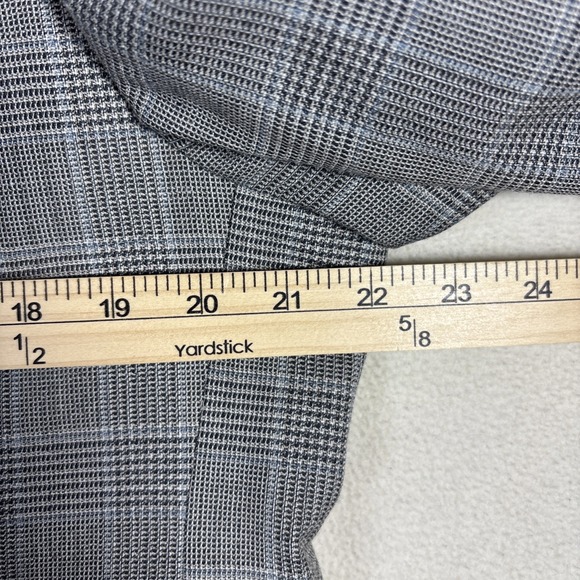 Jos A Bank Blazer Mens 44S Gray Windowpane Plaid Sport Coat Classic Wool Button - Picture 11 of 11